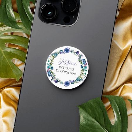 Beautiful Floral Design Customized Printed Phone Grip Holder Sockets