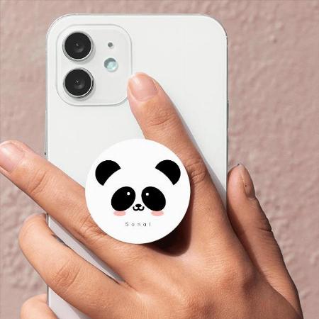 Cute Kawaii Panda Design Customized Printed Phone Grip Holder Sockets