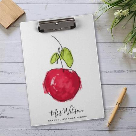 Oil Paint Hand Drawn Apple Customized Photo Printed Exam Board