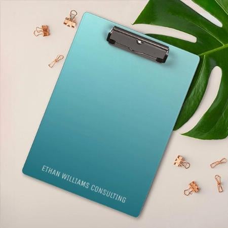 Teal Gradient Customized Photo Printed Exam Board