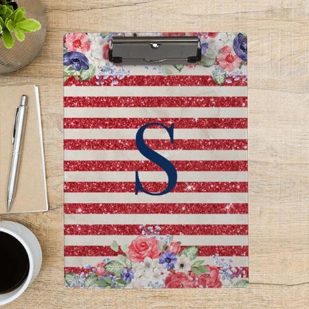 Unique Glittery & Floral Pattern Customized Photo Printed Exam Board