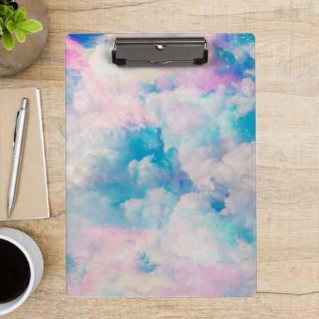 Pastel Aesthetic Rainbow Cloudy Sky Customized Photo Printed Exam Board