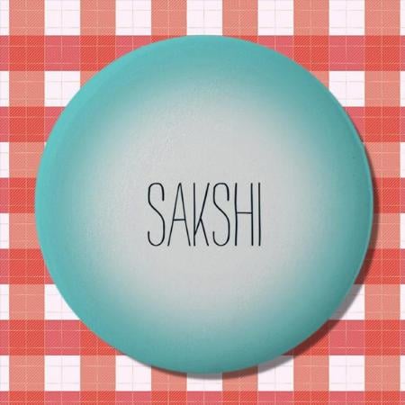 Blue And White Gradient Customized Photo Printed Button Badge