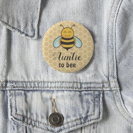 Cute Honeybee Design Customized Photo Printed Button Badge