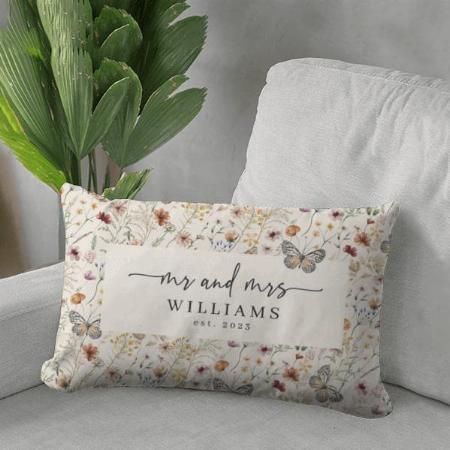 Mr and Mrs Design Customized Photo Printed Pillow Cover