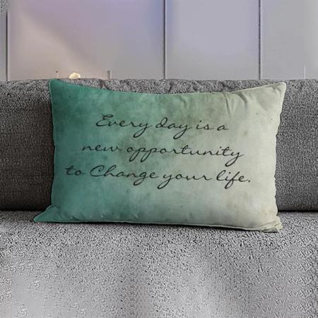Trendy Own Quote Customized Photo Printed Pillow Cover