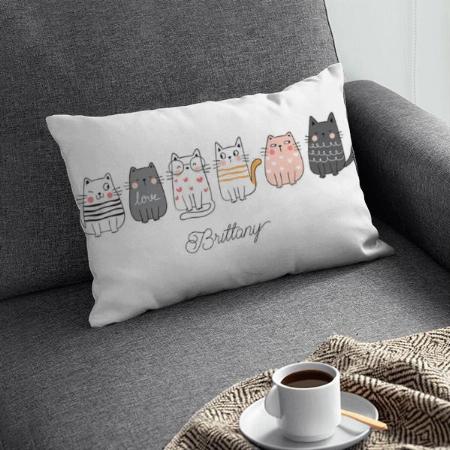 Fun Cute Cats Design Customized Photo Printed Pillow Cover