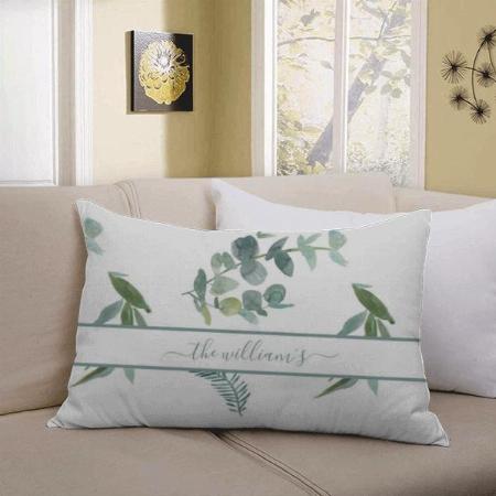 Eucalyptus Olive Pattern Customized Photo Printed Pillow Cover
