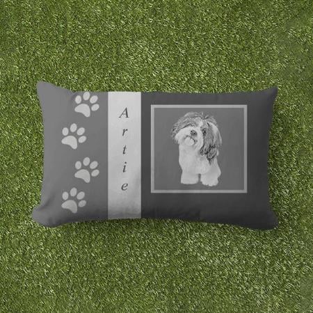 Cute Paw Design with Photo Customized Photo Printed Pillow Cover