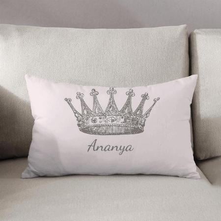Crown Design with Name Customized Photo Printed Pillow Cover