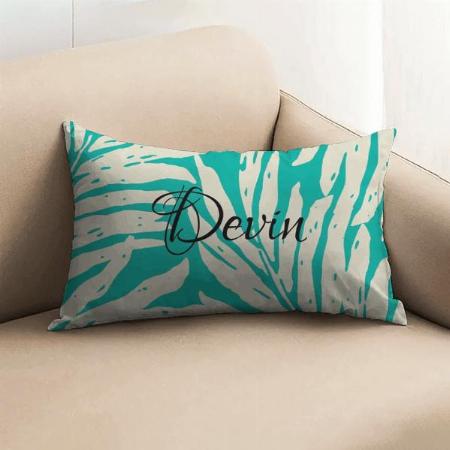 Palm Leaves Design Customized Photo Printed Pillow Cover