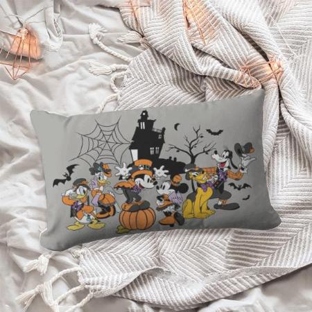 Cute Halloween Mickey and Friends Customized Photo Printed Pillow Cover