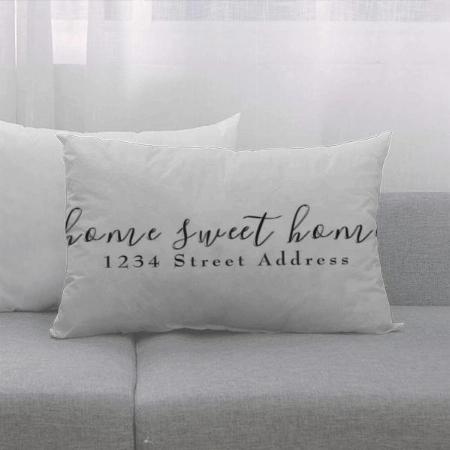 Home Sweet Home Monogram Design Customized Photo Printed Pillow Cover