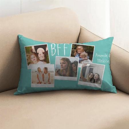 Modern BFF 5 Photo Collage Customized Photo Printed Pillow Cover