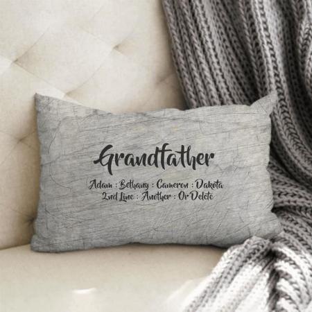 Rustic Grey Monogram Design Customized Photo Printed Pillow Cover