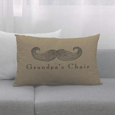 Man Mustache Design Customized Photo Printed Pillow Cover