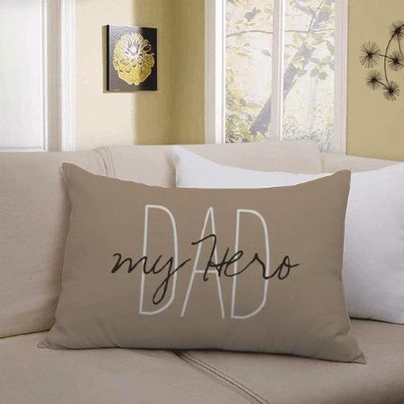 Dady My Hero Monogram Design Customized Photo Printed Pillow Cover