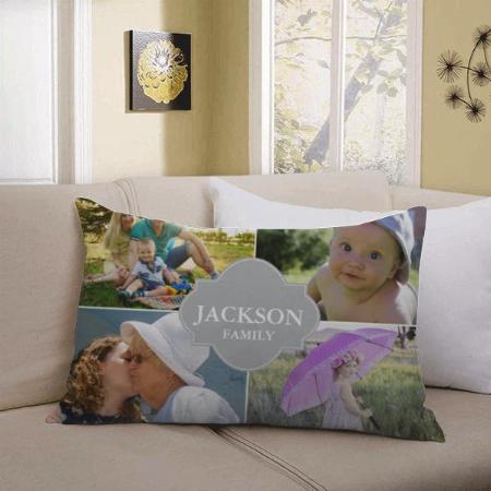 4 Collage Photos Customized Photo Printed Pillow Cover