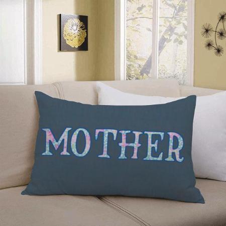 Pretty Floral Text Design Mothers's Day Customized Photo Printed Pillow Cover