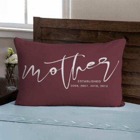 Mother's Day Monogram Design Customized Photo Printed Pillow Cover