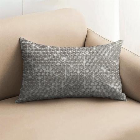 Silver Bling Glam Metal Geometric Modern Design Customized Photo Printed Pillow Cover