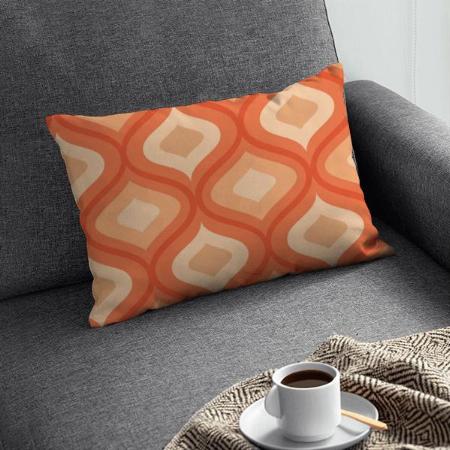 Modern Ogee Orange Pattern Customized Photo Printed Pillow Cover
