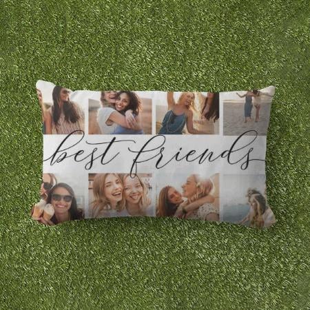 Best Friends 8 Photo Collage Customized Photo Printed Pillow Cover
