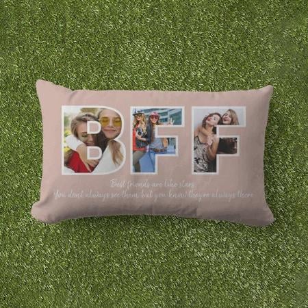 BFF Besties Best Friends Photo Collage Customized Photo Printed Pillow Cover