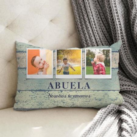 Cute Children 3 Photo Collage Customized Photo Printed Pillow Cover