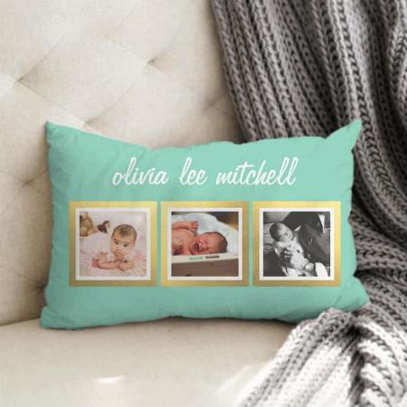 Cute Baby Photo Collage Design Customized Photo Printed Pillow Cover