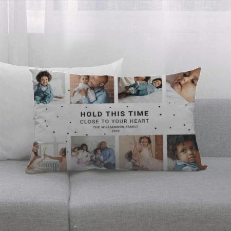 Minimal Modern Quote And Photo Collage Customized Photo Printed Pillow Cover