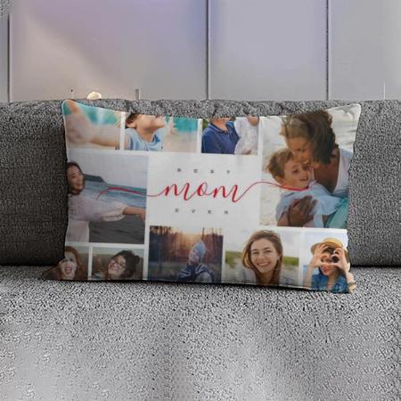 Best Mom Ever Mother's Day 10 Photo Collage Customized Photo Printed Pillow Cover