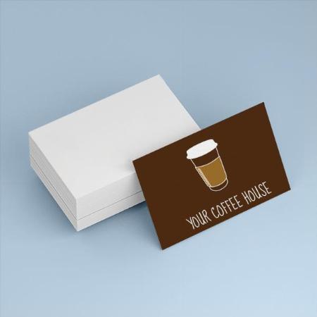 Brown  Coffee House Company Customized Rectangle Visiting Card
