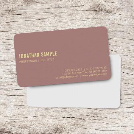 Modern Gold Name Text Elegant Template Business Customized Rectangle Visiting Card