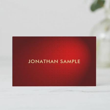 Luxurious Professional Elegant Black Red Customized Rectangle Visiting Card