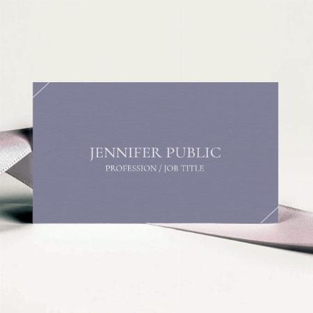 Modern Chic Design Purple Violet Stylish Plain Customized Rectangle Visiting Card