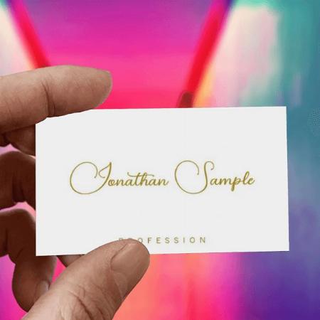 Modern Elegant Template Gold Look Typography Customized Rectangle Visiting Card