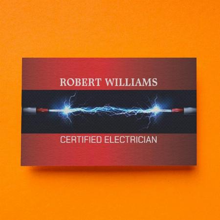 Certified Professional Electrician Customized Rectangle Visiting Card