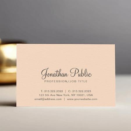 Trendy Colors Professional Stylish Modern Customized Rectangle Visiting Card