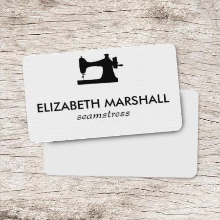 Modern Business Sewing Machine Customized Rectangle Visiting Card