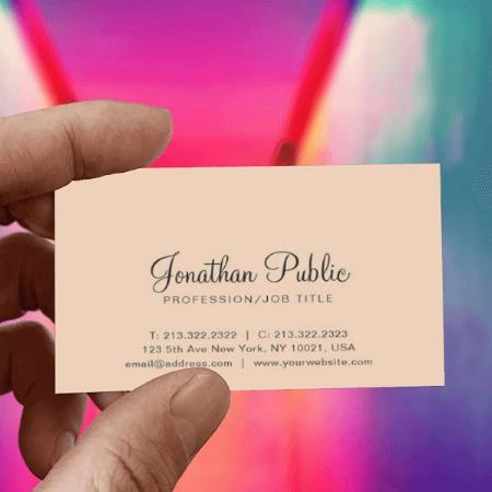 Trendy Colors Professional Stylish Modern Design Customized Rectangle Visiting Card
