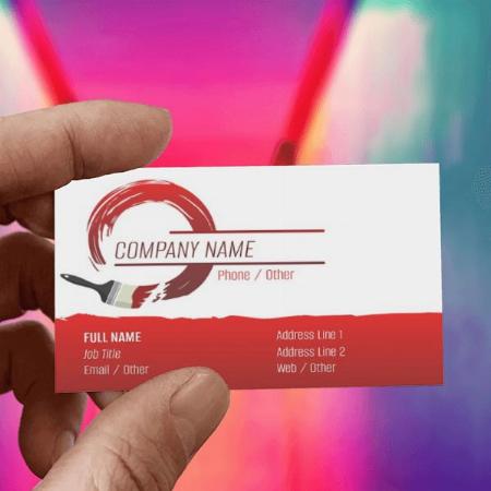 Painting & Decorating Customized Rectangle Visiting Card