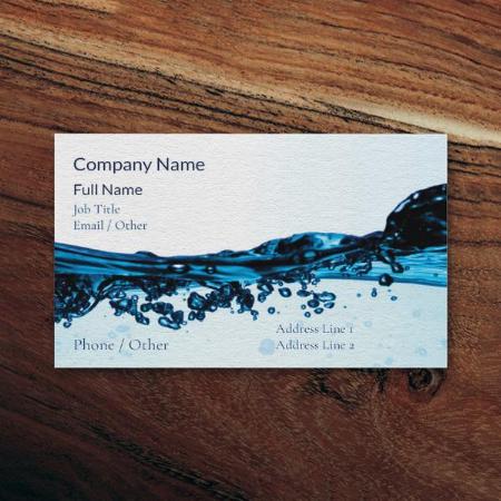 Pure Drinking Water Customized Rectangle Visiting Card
