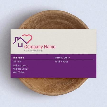 House With Heart Design Customized Rectangle Visiting Card