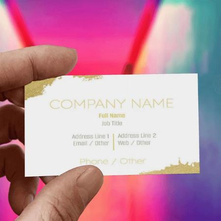 Antiques Gold Color Design Customized Rectangle Visiting Card