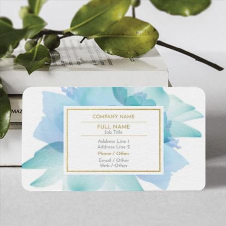 Blue Watercolor Design Customized Rectangle Visiting Card