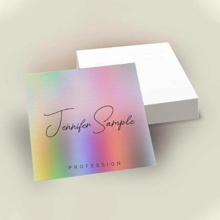 Modern Elegant Typography Customized Square Visiting Card