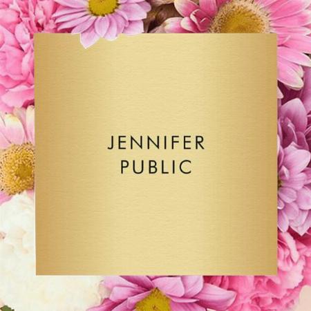 Gold Look Modern Customized Square Visiting Card