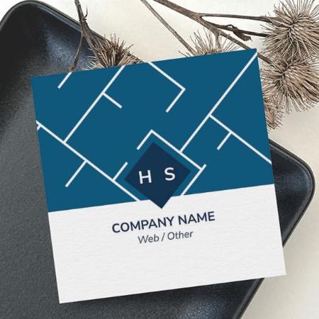Geometrical Line Design Customized Square Visiting Card