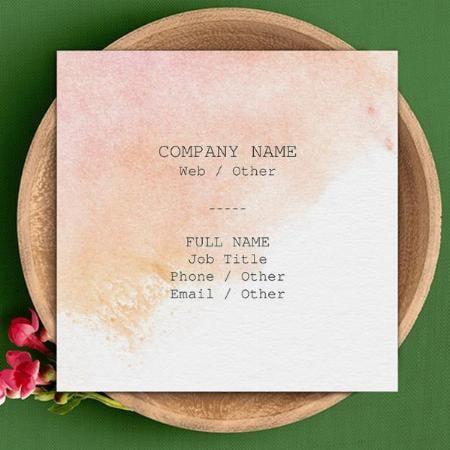 Pastel Color Background Customized Square Visiting Card